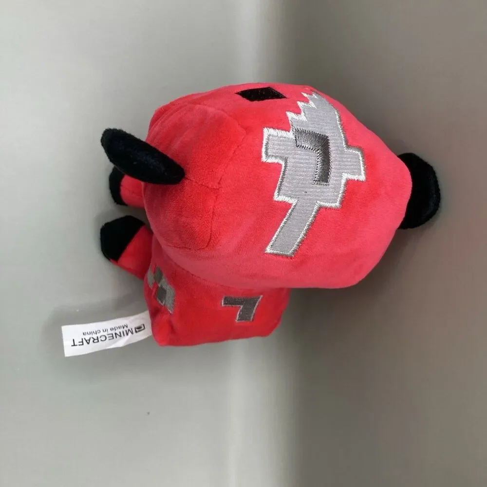 Minecraft Baby Mooshroom Plush Red Cow Bull Mojang 2013 Stuffed Animal Gift